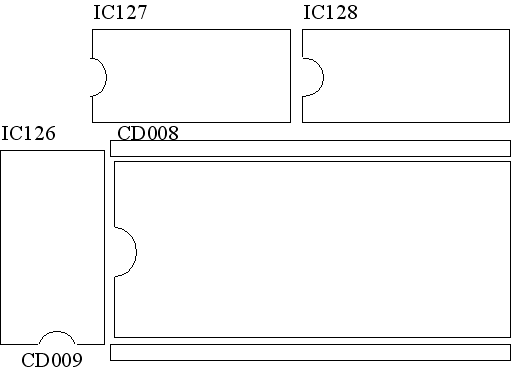 [Drawing of the top of the sub-PCB]